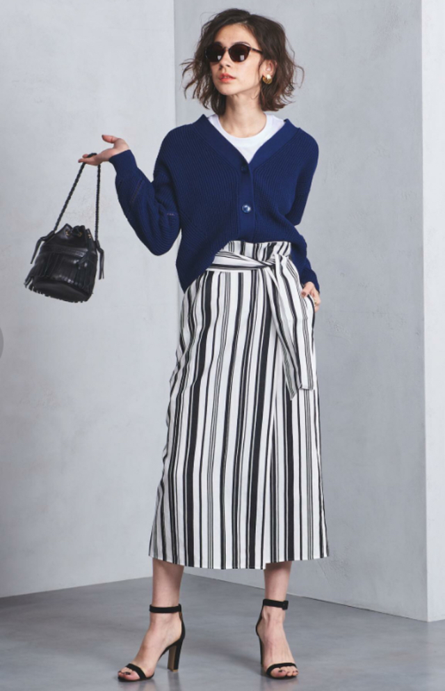 UWSC マルチストライプ ラップスカート