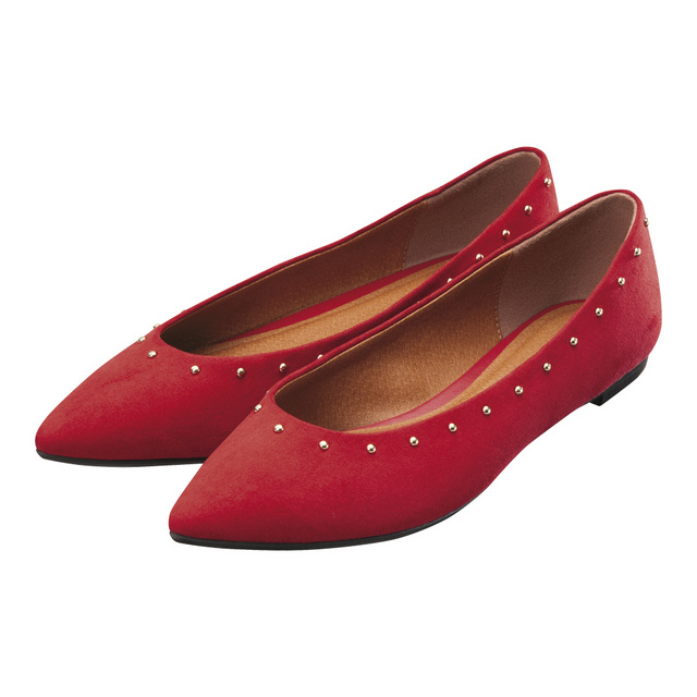 スタッズフラットシューズ