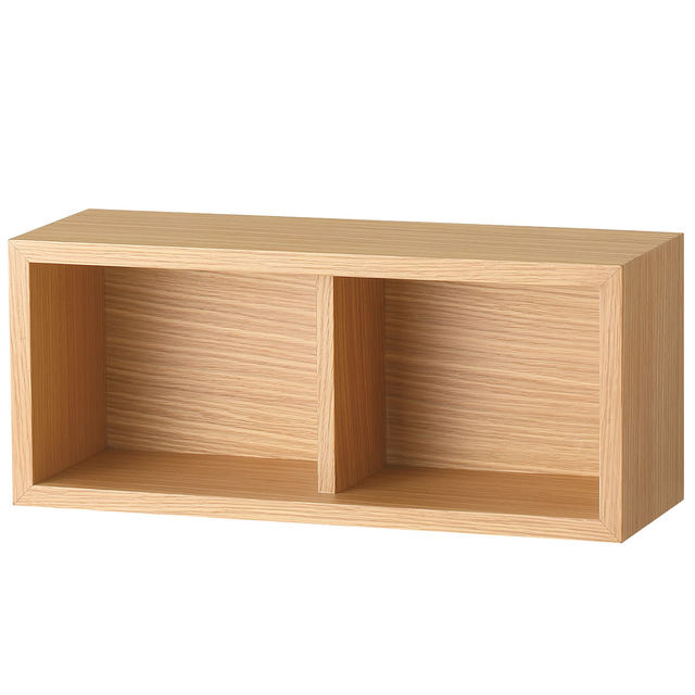 壁に付けられる家具・箱・幅44ｃｍ・オーク材　幅44×奥行15.5×高さ19ｃｍ