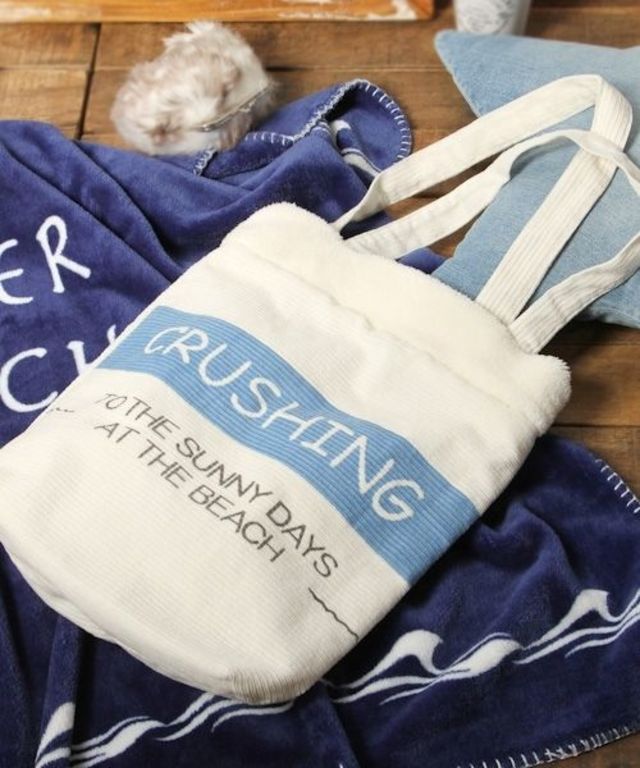 ロゴコーデュロイトート