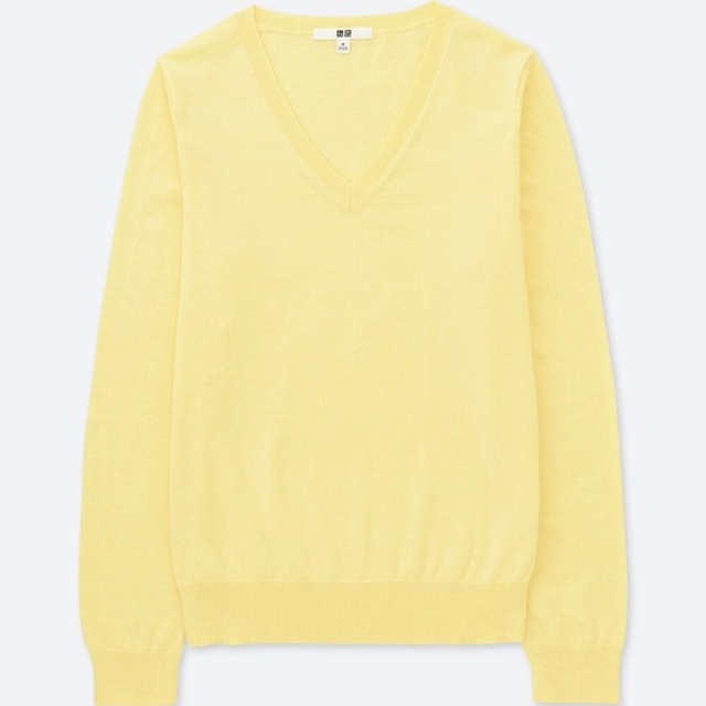 コットンカシミヤVネックセーター