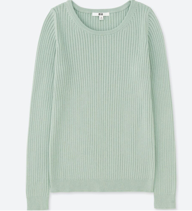 コットンカシミヤリブセーター(長袖)