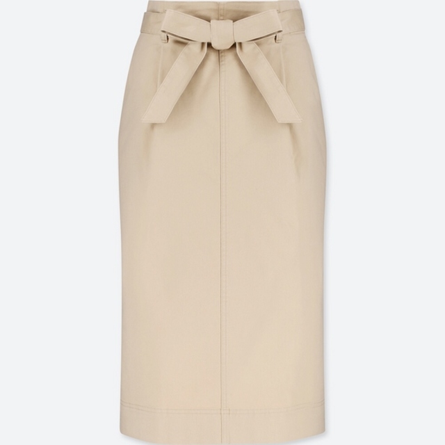 ハイウエストベルテッドナロースカート（丈標準70～72cm）