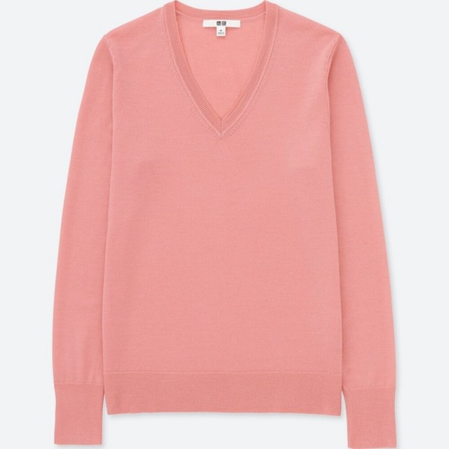 エクストラファインメリノVネックセーター（長袖）