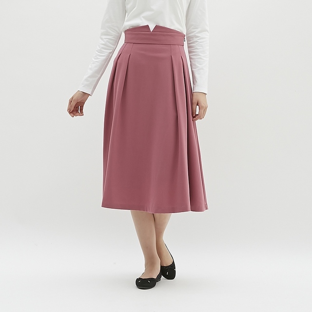 ハイウエストフレアミディスカート