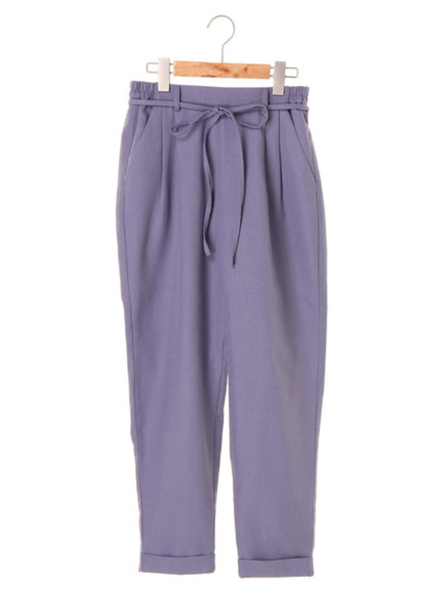 TRツイル ベルト付ツータックパンツ