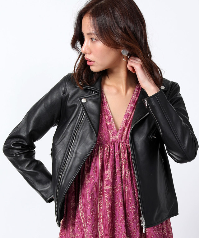 ダブルラムレザーライダースジャケット