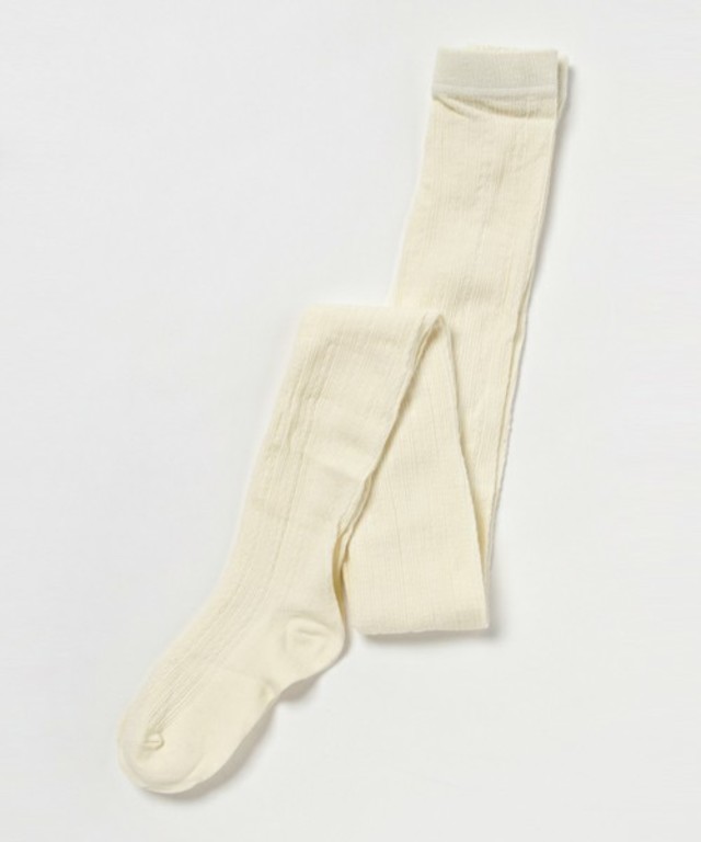 ゲージ編みニットカラータイツ