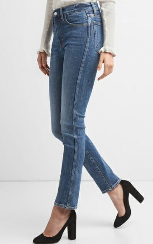 ミッドライズ スリムストレートフィット ジーンズ