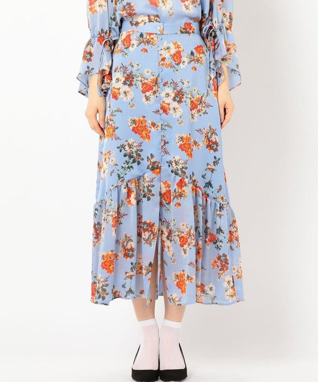 Khaju フラワーオープンスカート