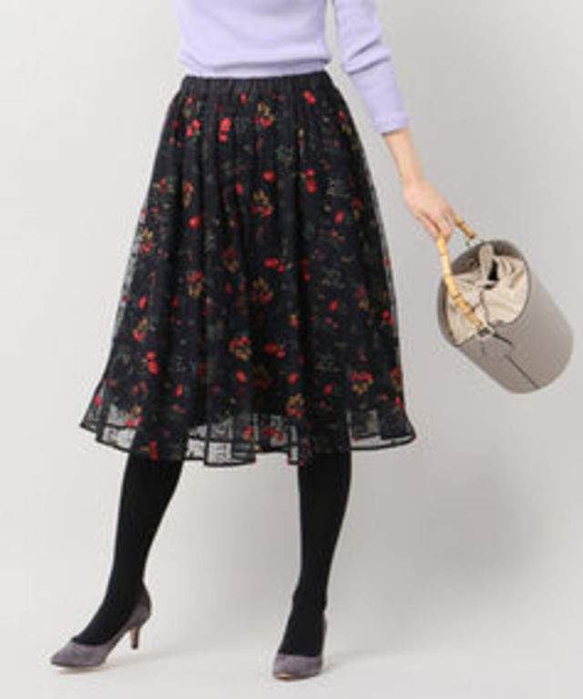 フラワーチュールスカート