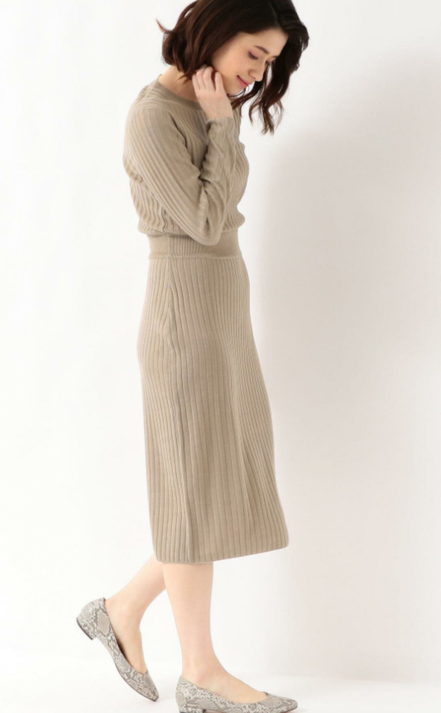 KFC リブキリカエ ニットワンピース