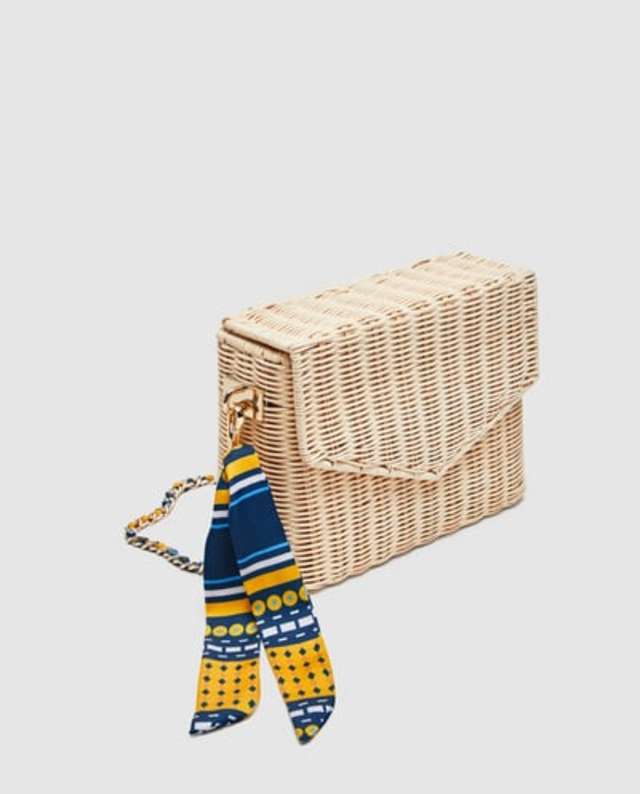 ラフィアショルダーバッグ