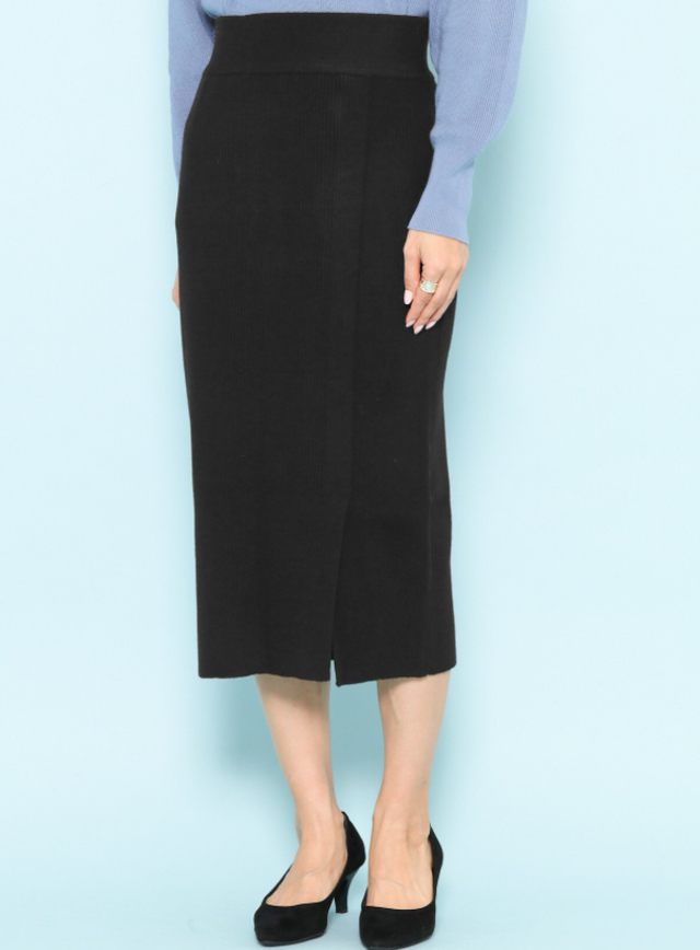 リブスリットタイトスカート