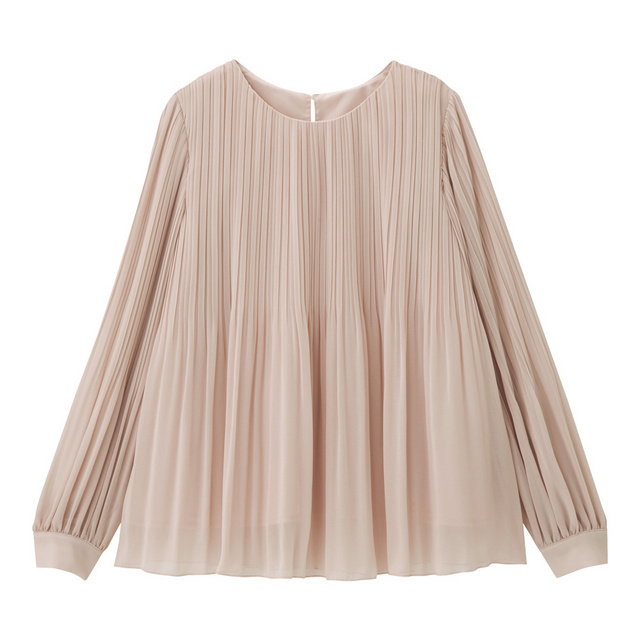 プリーツブラウス（長袖）