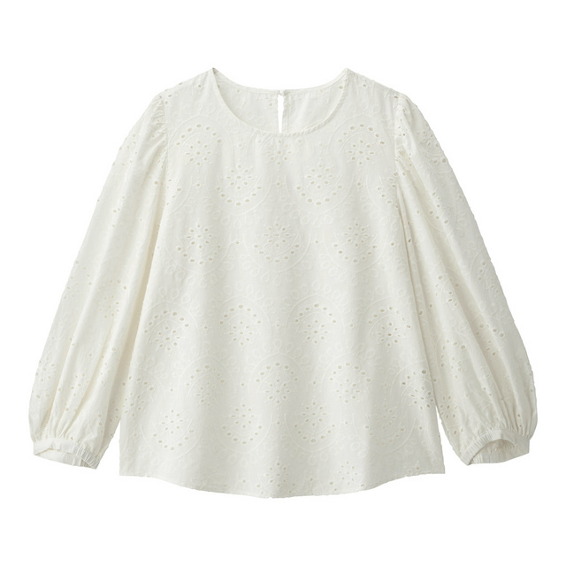 コットンレースブラウス