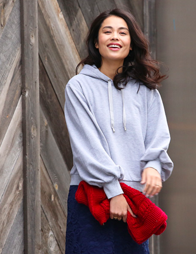 バルーンスリーブパーカー