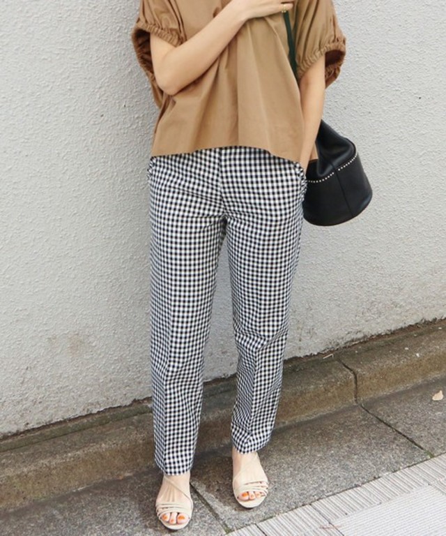チェックフリルポケットパンツ