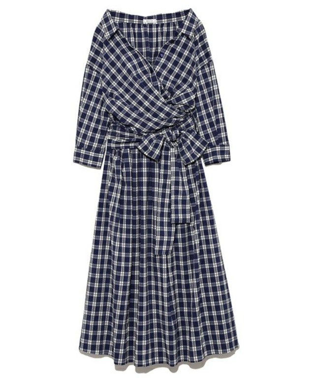 オーバーベルテッドシャツワンピース