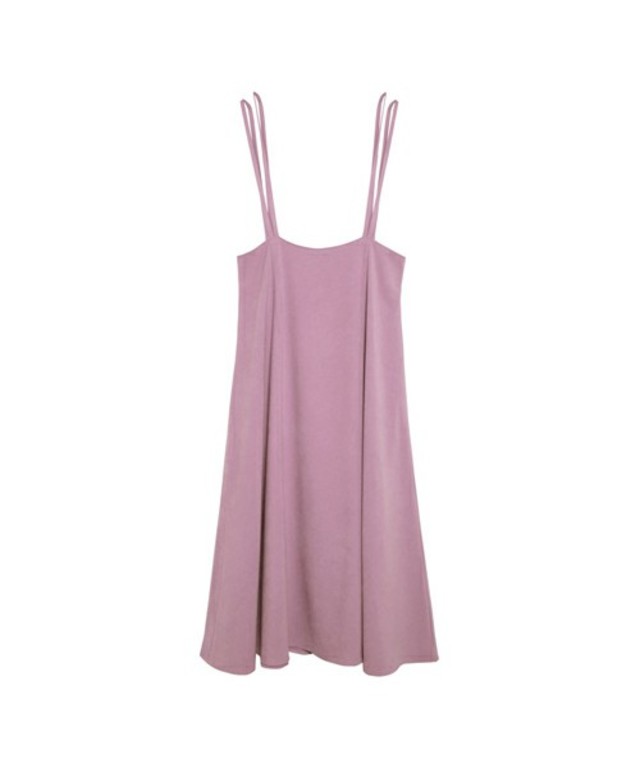 ダブルストラップサスペンダーフレアスカート