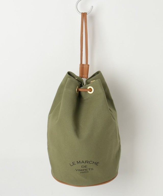 LE MARCHE DE VIMPETS キャンバス巾着ショルダーバッグ