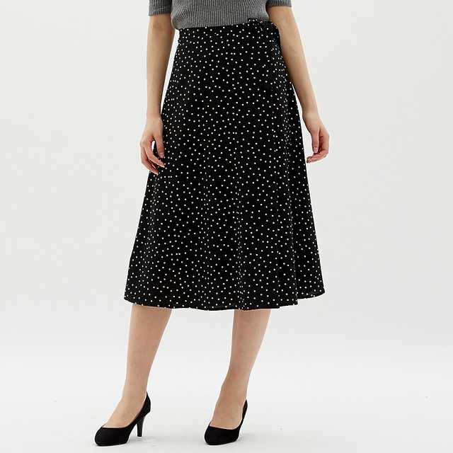 ドットフレアミディスカート