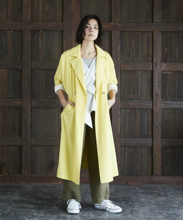 リボン付ドルマントレンチコート