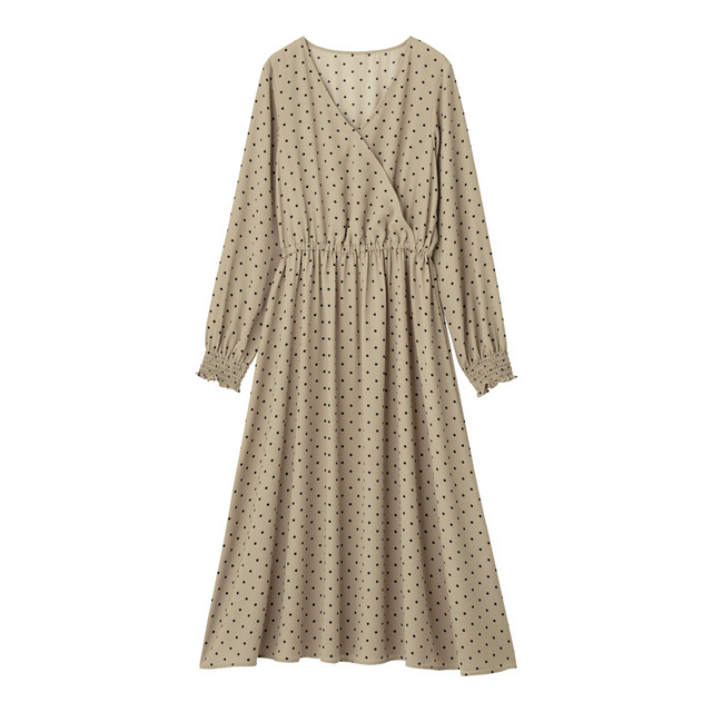 ドットカシュクールワンピース