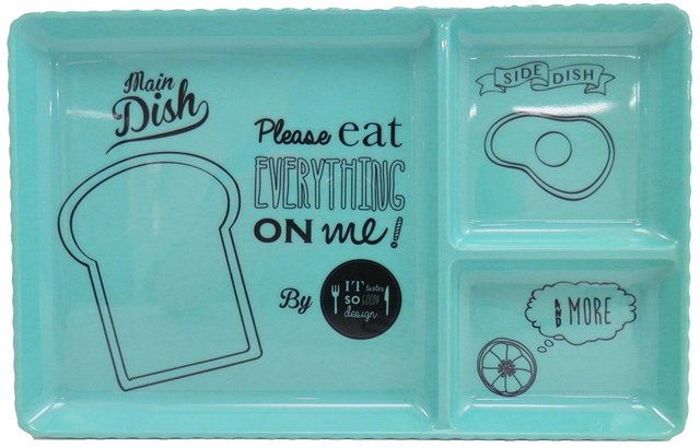 Primal Designs ランチプレート PLEASE EAT EVERYTHING ON ME ミントグリーン MP-701