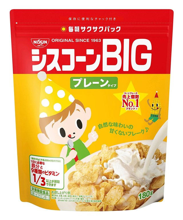 日清シスコ シスコーンBIG プレーンタイプ 180g×6袋