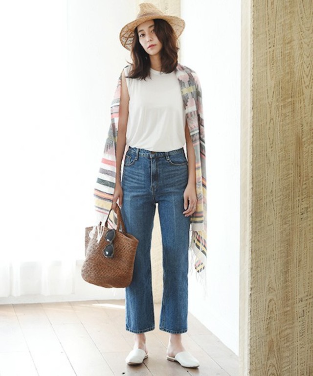 センターラインウォッシュデニム