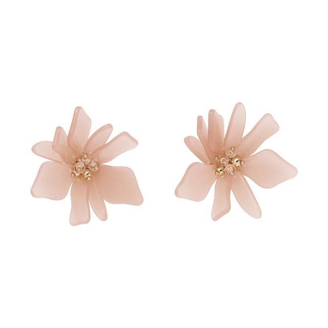 ビッグフラワーピアス