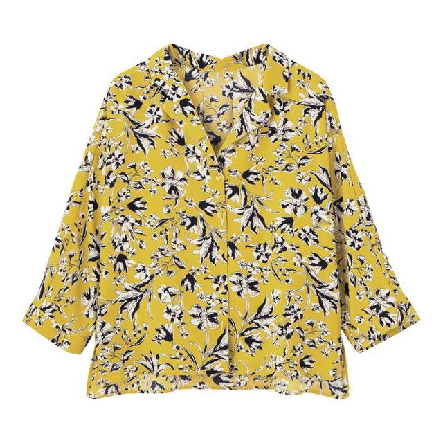 プリントオープンカラーシャツ