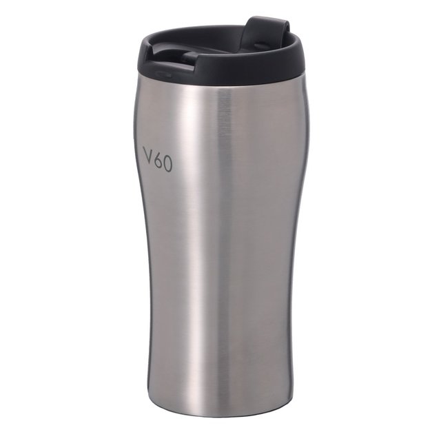 HARIO（ハリオ）タンブラー フタ 付き 350ml ヘアラインシルバー