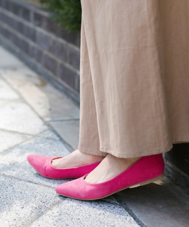 コンフォートポインテッドフラットパンプス