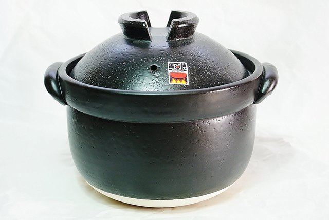 【 ふっくら ごはん鍋 】 5合炊き 二重蓋 四日市ばんこ焼 ( 日本製 ) 【 本格派 5合炊 】