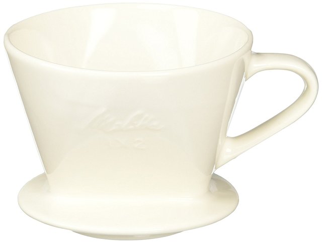 Melitta 陶器フィルター 【2~4杯用】 オフホワイト メジャースプーン付 SF-T 1×2