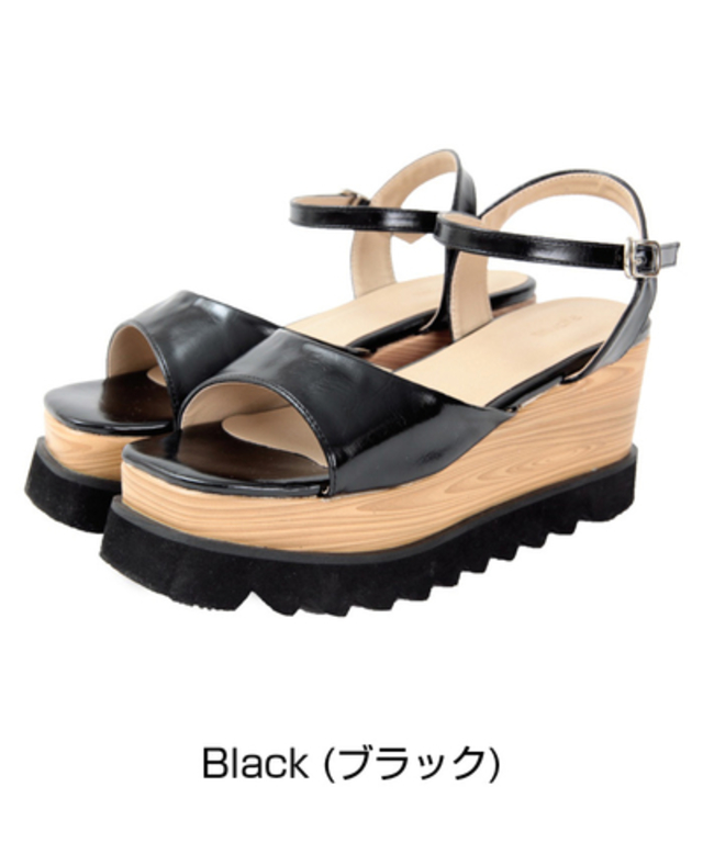 厚底ウェッジソールサンダル