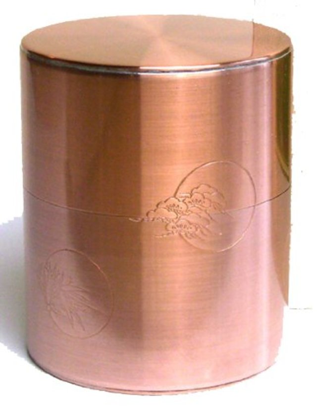京都開化堂手造り銅製茶筒松竹梅 【茶筒のみ単品】
