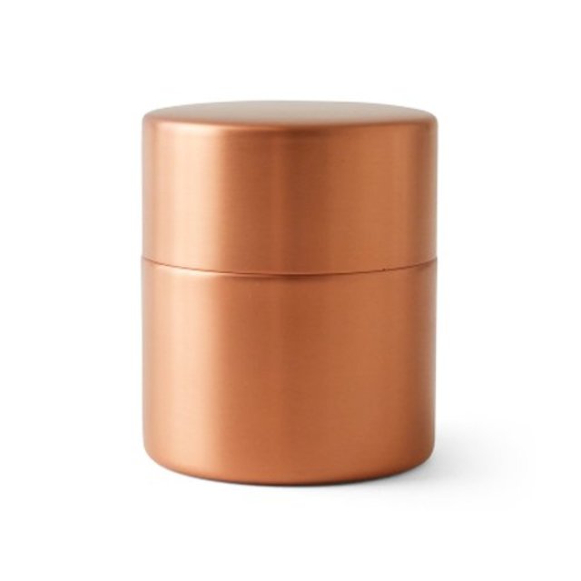 東屋 茶筒 中 （銅 ろう塗り無し）