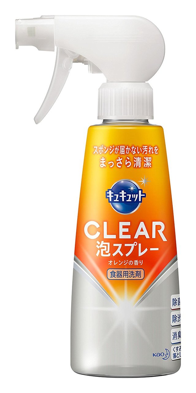 キュキュット クリア泡スプレー 本体 オレンジの香り 300ml