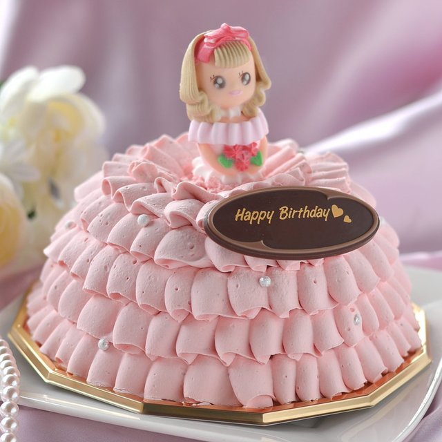 バースデー ドレス アイスケーキ （ プリンセスローズ ） 5号