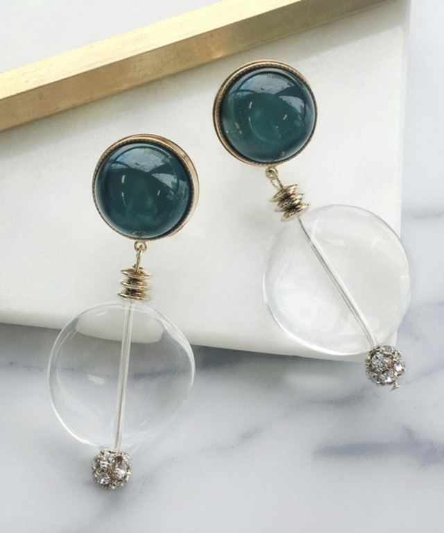 クラシカルボタンイヤリング