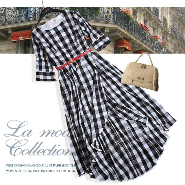 ギンガムチェックワンピース