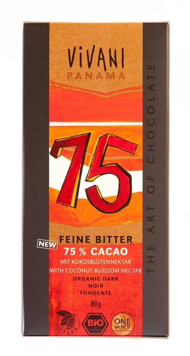 ヴィヴァーニ オーガニックダークチョコレート75% 80g