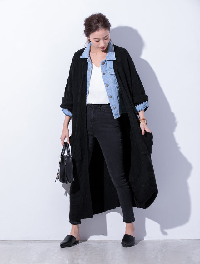 ライトニットマキシガウン