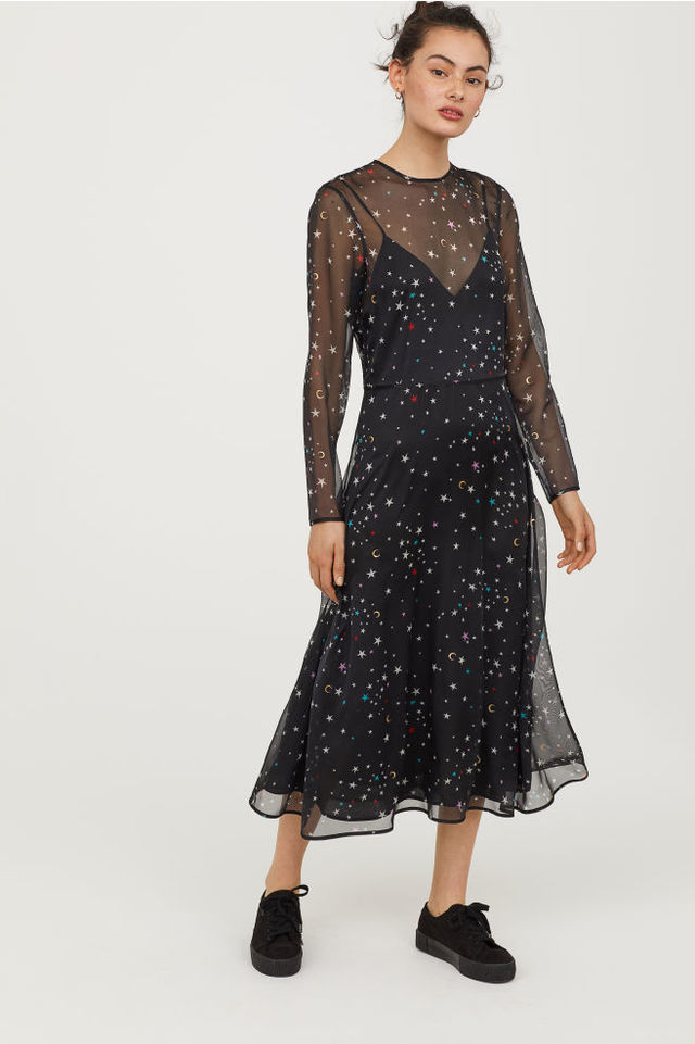 パターンシフォンワンピース