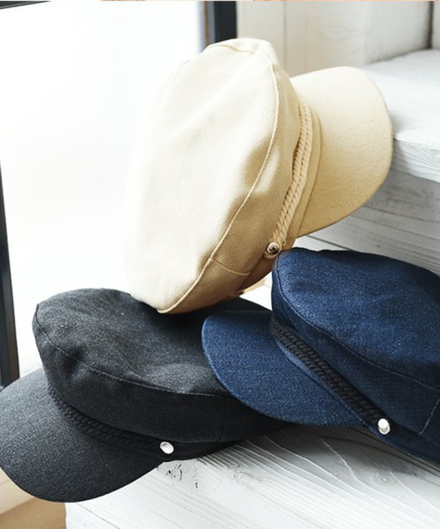 デニム・キャンバスマリンキャップ