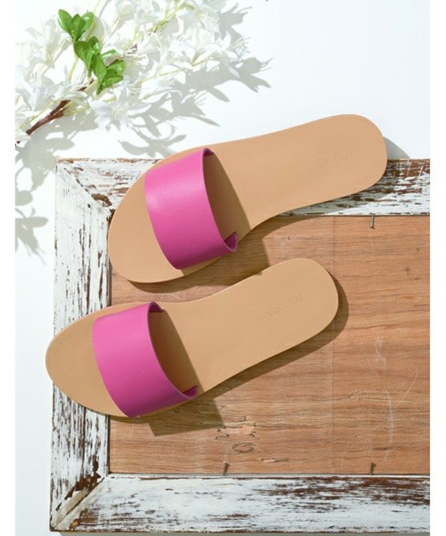 レザーソールワンベルトサンダル