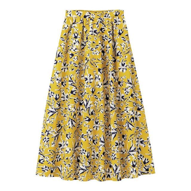 フレアロングスカート(フラワー)